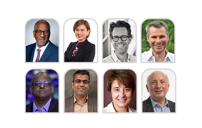 Collage of EarthTone Advisors team members and executive advisors in professional headshots.
